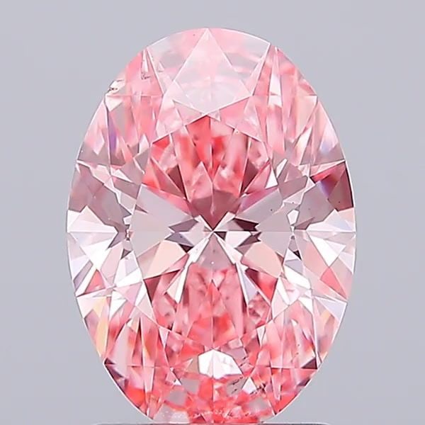 Loose Diamond - OVAL 2.01ct Fancy Vivid Pink VS2: Loose Diamond - OVAL 2.01ct Fancy Vivid Pink VS2 Source: This is a real non-mined Diamond that has been grown in a lab Shape: OVAL Carats: 2.01 Color: Fancy Vivid Pink Certification: IGI Video: