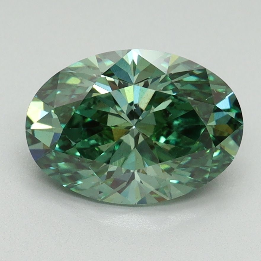Loose Diamond - OVAL 2.01ct Fancy Vivid Green SI1: Loose Diamond - OVAL 2.01ct Fancy Vivid Green SI1 Source: This is a real non-mined Diamond that has been grown in a lab Shape: OVAL Carats: 2.01 Color: Fancy Vivid Green Certification: IGI Video: