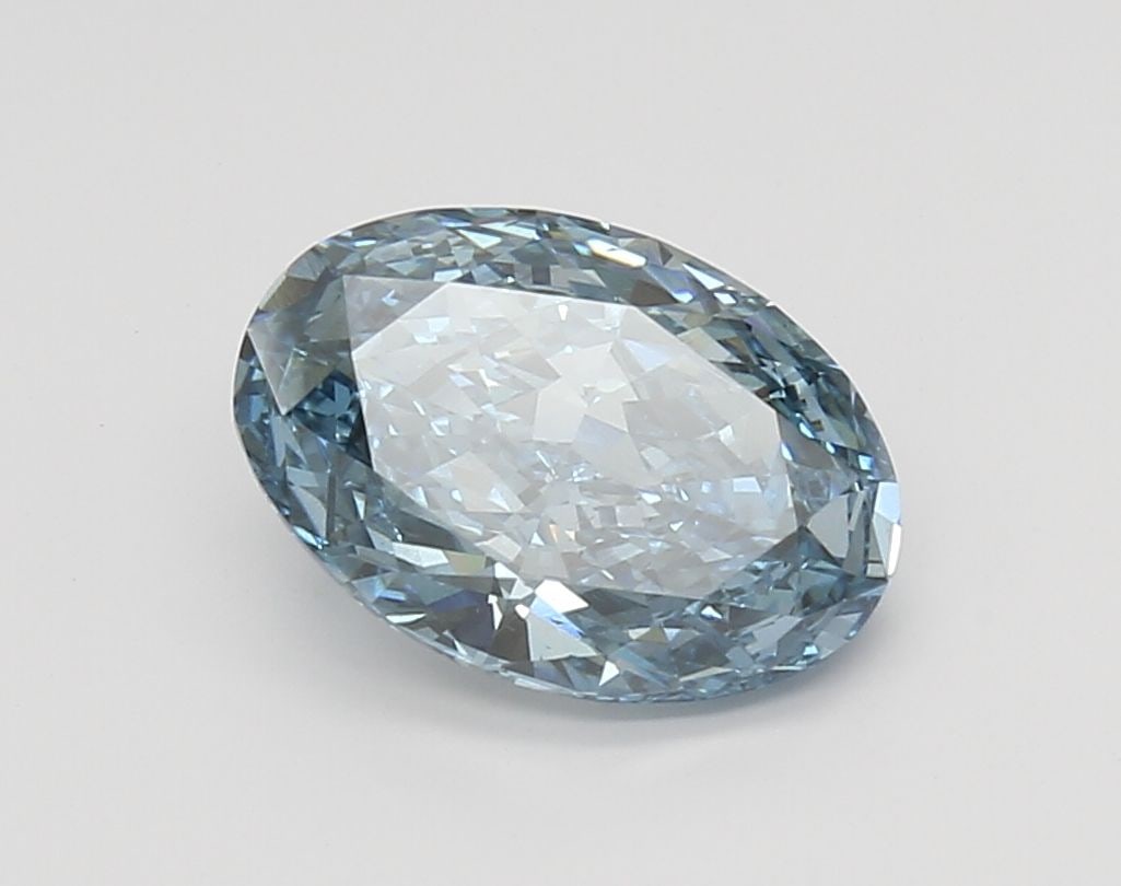 Loose Diamond - OVAL 2.3ct Fancy Vivid Blue SI1: Loose Diamond - OVAL 2.3ct Fancy Vivid Blue SI1 Source: This is a real non-mined Diamond that has been grown in a lab Shape: OVAL Carats: 2.3 Color: Fancy Vivid Blue Certification: IGI Video: