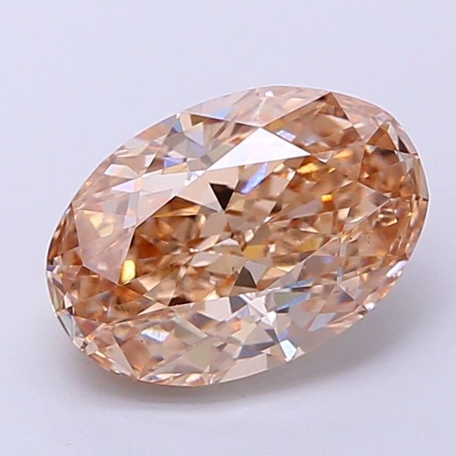 Loose Diamond - OVAL 2.0ct Fancy Light Brown VS1: Loose Diamond - OVAL 2.0ct Fancy Light Brown VS1 Source: This is a real non-mined Diamond that has been grown in a lab Shape: OVAL Carats: 2.0 Color: Fancy Light Brown Certification: IGI Video: