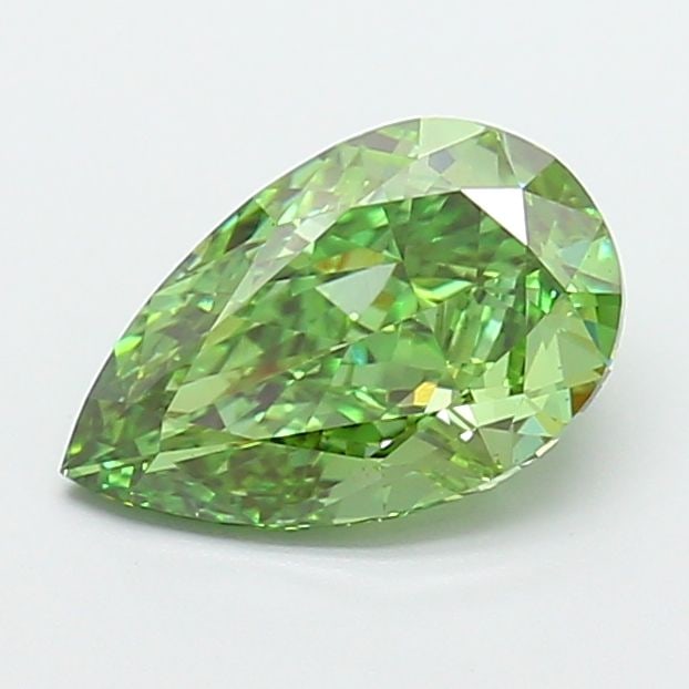 Loose Diamond - PEAR 2.08ct Fancy Vivid Green VS1: Loose Diamond - PEAR 2.08ct Fancy Vivid Green VS1 Source: This is a real non-mined Diamond that has been grown in a lab Shape: PEAR Carats: 2.08 Color: Fancy Vivid Green Certification: IGI Video: