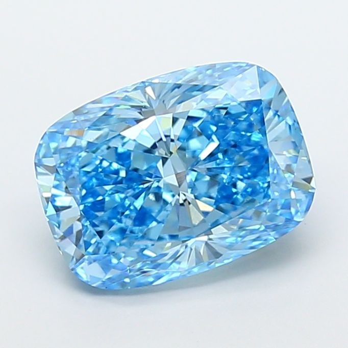 Loose Diamond - CUSHION MODIFIED 5.05ct Fancy Vivid Blue VS1: Loose Diamond - CUSHION MODIFIED 5.05ct Fancy Vivid Blue VS1 Source: This is a real non-mined Diamond that has been grown in a lab Shape: CUSHION MODIFIED Carats: 5.05 Color: Fancy Vivid Blue Certific
