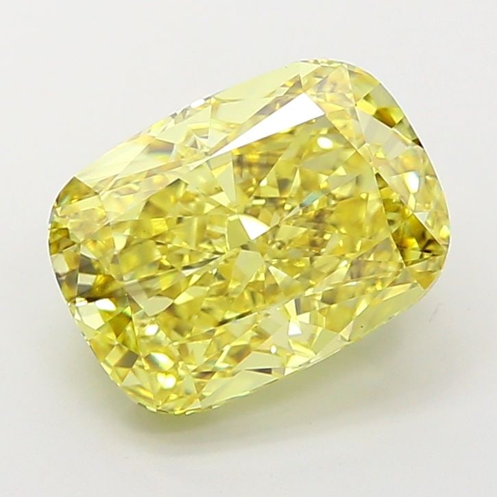 Loose Diamond - CUSHION MODIFIED 5.05ct Fancy Vivid Yellow VS2: Loose Diamond - CUSHION MODIFIED 5.05ct Fancy Vivid Yellow VS2 Source: This is a real non-mined Diamond that has been grown in a lab Shape: CUSHION MODIFIED Carats: 5.05 Color: Fancy Vivid Yellow Cert