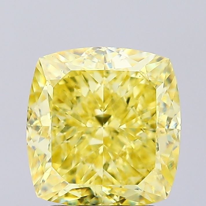 Loose Diamond - CUSHION MODIFIED 3.1ct Fancy Intense Yellow VS1: Loose Diamond - CUSHION MODIFIED 3.1ct Fancy Intense Yellow VS1 Source: This is a real non-mined Diamond that has been grown in a lab Shape: CUSHION MODIFIED Carats: 3.1 Color: Fancy Intense Yellow Ce