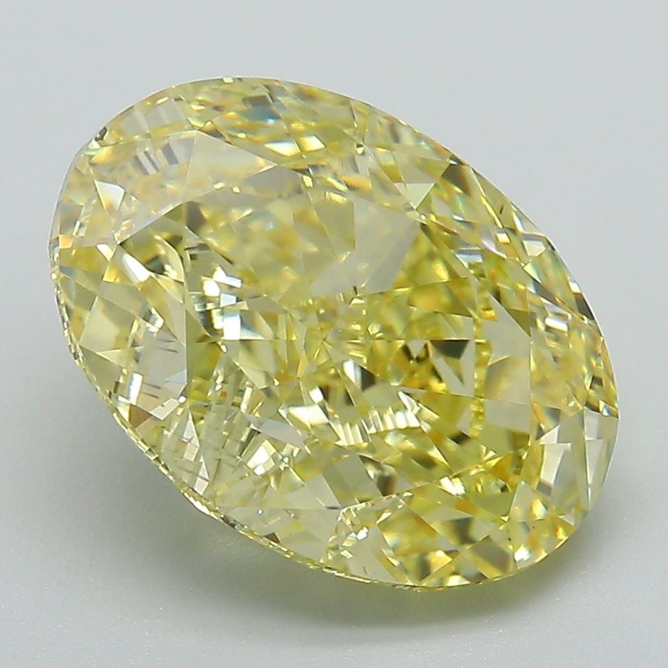 Loose Diamond - OVAL 5.62ct Fancy Intense Yellow VS2: Loose Diamond - OVAL 5.62ct Fancy Intense Yellow VS2 Source: This is a real non-mined Diamond that has been grown in a lab Shape: OVAL Carats: 5.62 Color: Fancy Intense Yellow Certification: IGI Video