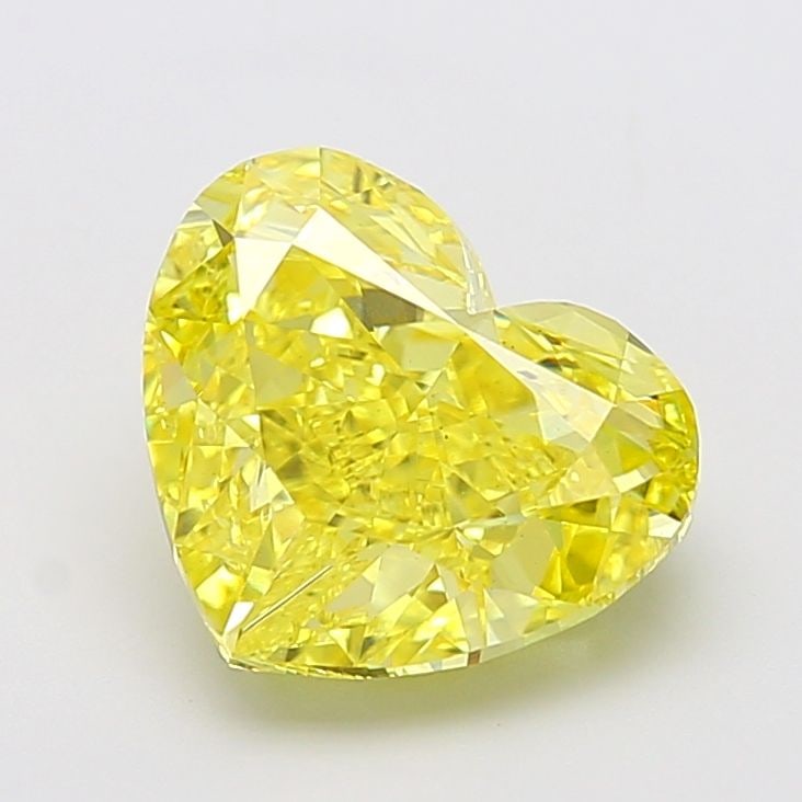Loose Diamond - HEART 5.0ct Fancy Vivid Yellow VS1: Loose Diamond - HEART 5.0ct Fancy Vivid Yellow VS1 Source: This is a real non-mined Diamond that has been grown in a lab Shape: HEART Carats: 5.0 Color: Fancy Vivid Yellow Certification: IGI Video: