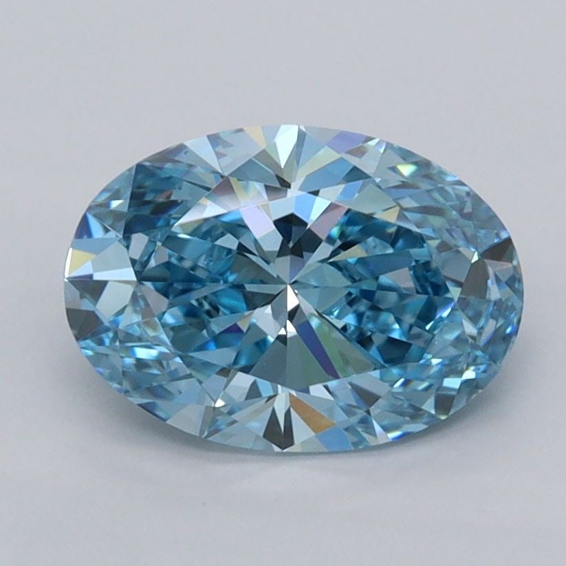 Loose Diamond - OVAL 1.5ct Fancy Vivid Blue VVS2: Loose Diamond - OVAL 1.5ct Fancy Vivid Blue VVS2 Source: This is a real non-mined Diamond that has been grown in a lab Shape: OVAL Carats: 1.5 Color: Fancy Vivid Blue Certification: IGI Video: