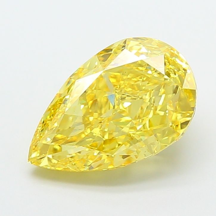 Loose Diamond - PEAR 5.02ct Fancy Vivid Yellow VS1: Loose Diamond - PEAR 5.02ct Fancy Vivid Yellow VS1 Source: This is a real non-mined Diamond that has been grown in a lab Shape: PEAR Carats: 5.02 Color: Fancy Vivid Yellow Certification: IGI Video: