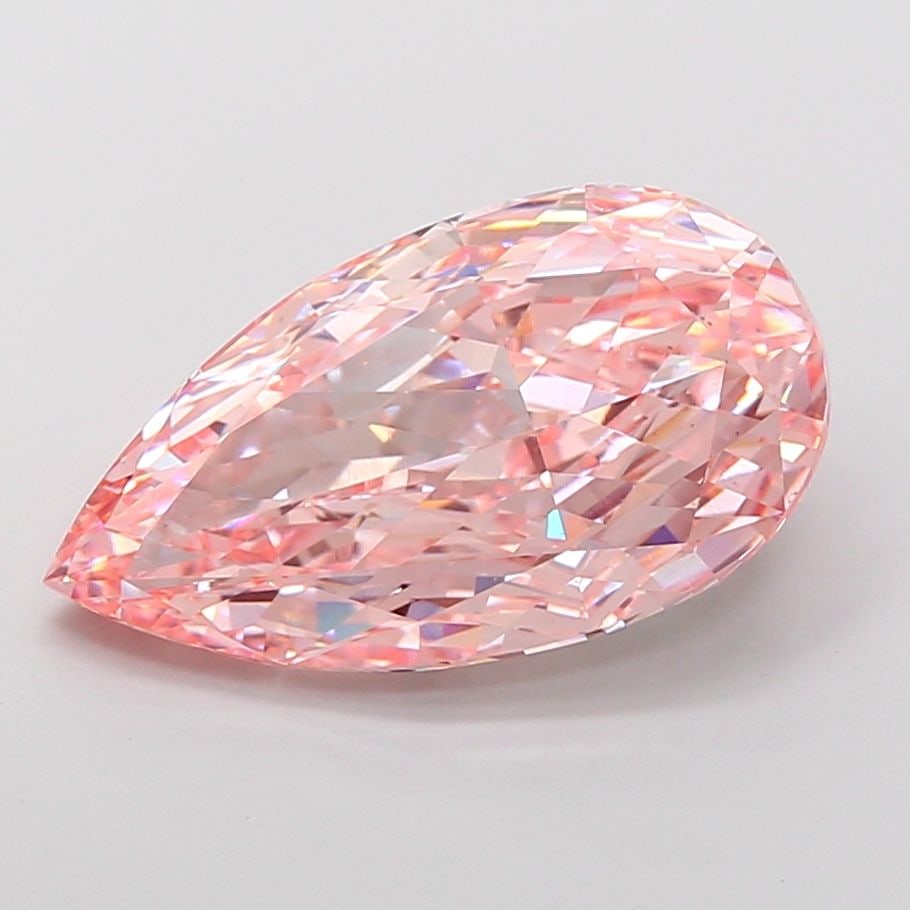 Loose Diamond - PEAR 10.03ct Fancy Vivid Pink VS2: Loose Diamond - PEAR 10.03ct Fancy Vivid Pink VS2 Source: This is a real non-mined Diamond that has been grown in a lab Shape: PEAR Carats: 10.03 Color: Fancy Vivid Pink Certification: IGI Video: