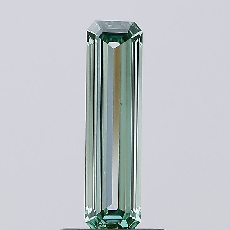 Loose Diamond - EMERALD 0.59ct Fancy Vivid Green VS1: Loose Diamond - EMERALD 0.59ct Fancy Vivid Green VS1 Source: This is a real non-mined Diamond that has been grown in a lab Shape: EMERALD Carats: 0.59 Color: Fancy Vivid Green Certification: IGI Video