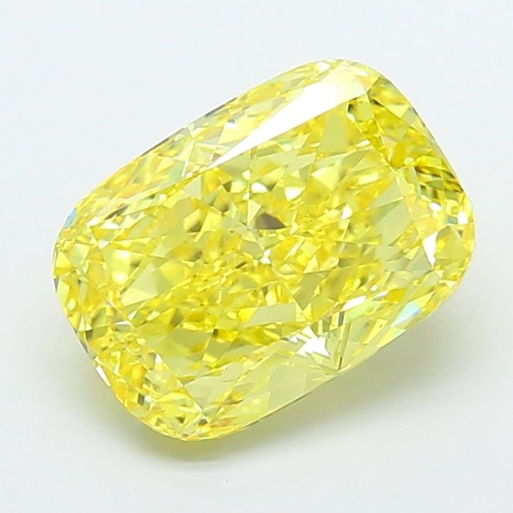 Loose Diamond - CUSHION MODIFIED 4.03ct Fancy Vivid Yellow VS1: Loose Diamond - CUSHION MODIFIED 4.03ct Fancy Vivid Yellow VS1 Source: This is a real non-mined Diamond that has been grown in a lab Shape: CUSHION MODIFIED Carats: 4.03 Color: Fancy Vivid Yellow Cert