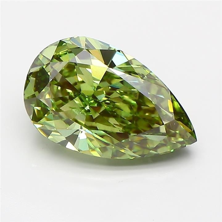 Loose Diamond - PEAR 3.23ct Fancy Vivid Green VS1 (1 of 1)