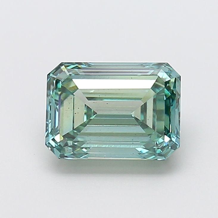 Loose Diamond - EMERALD 3.02ct Fancy Vivid Blue Green VS2 (1 of 1)