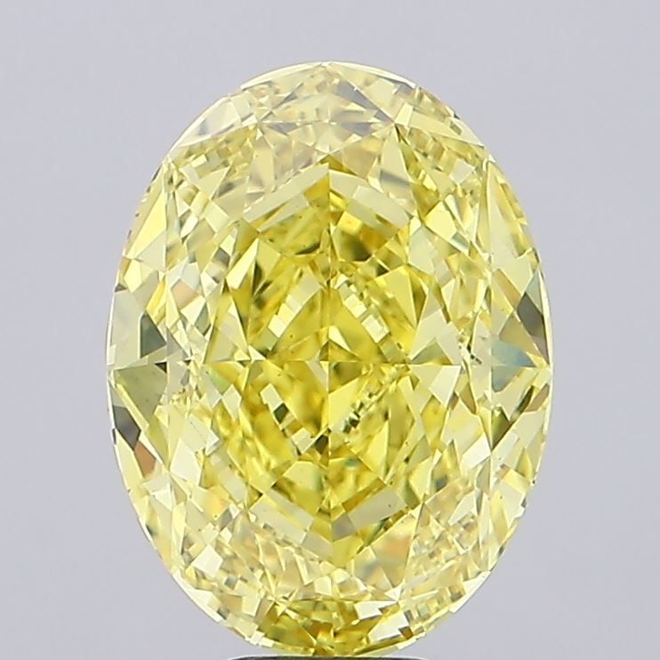 Loose Diamond - OVAL 8.51ct Fancy Vivid Yellow VS1: Loose Diamond - OVAL 8.51ct Fancy Vivid Yellow VS1 Source: This is a real non-mined Diamond that has been grown in a lab Shape: OVAL Carats: 8.51 Color: Fancy Vivid Yellow Certification: IGI Video: