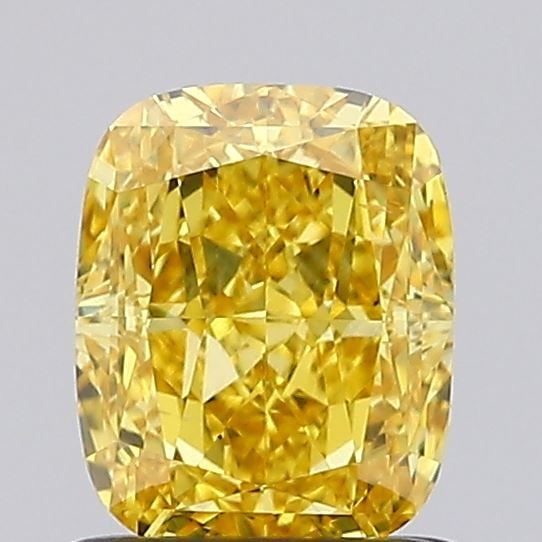 Loose Diamond - CUSHION MODIFIED 1.0ct Fancy Vivid Yellow VS2: Loose Diamond - CUSHION MODIFIED 1.0ct Fancy Vivid Yellow VS2 Source: This is a real non-mined Diamond that has been grown in a lab Shape: CUSHION MODIFIED Carats: 1.0 Color: Fancy Vivid Yellow Certif