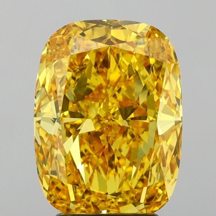 Loose Diamond - CUSHION BRILLIANT 3.52ct Fancy Vivid Yellow VS1: Loose Diamond - CUSHION BRILLIANT 3.52ct Fancy Vivid Yellow VS1 Source: This is a real non-mined Diamond that has been grown in a lab Shape: CUSHION BRILLIANT Carats: 3.52 Color: Fancy Vivid Yellow Ce