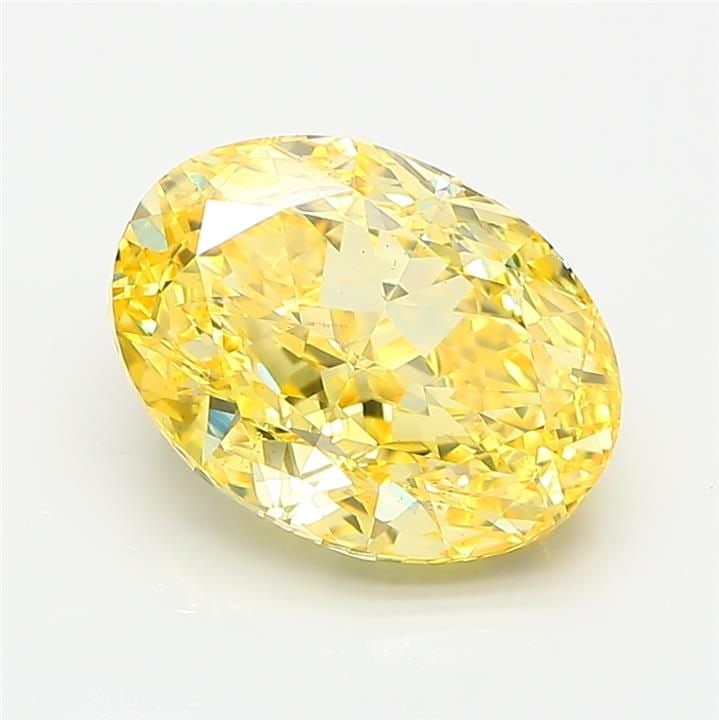 Loose Diamond - OVAL 4.01ct Fancy Vivid Yellow VS1: Loose Diamond - OVAL 4.01ct Fancy Vivid Yellow VS1 Source: This is a real non-mined Diamond that has been grown in a lab Shape: OVAL Carats: 4.01 Color: Fancy Vivid Yellow Certification: IGI Video: