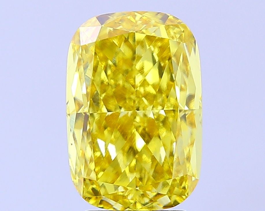Loose Diamond - CUSHION MODIFIED 5.03ct Fancy Vivid Yellow VS1: Loose Diamond - CUSHION MODIFIED 5.03ct Fancy Vivid Yellow VS1 Source: This is a real non-mined Diamond that has been grown in a lab Shape: CUSHION MODIFIED Carats: 5.03 Color: Fancy Vivid Yellow Cert