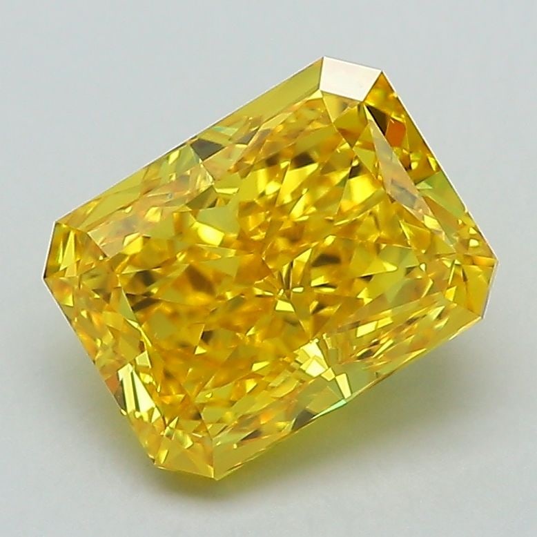 Loose Diamond - RADIANT 2.27ct Fancy Vivid Yellow VS1: Loose Diamond - RADIANT 2.27ct Fancy Vivid Yellow VS1 Source: This is a real non-mined Diamond that has been grown in a lab Shape: RADIANT Carats: 2.27 Color: Fancy Vivid Yellow Certification: IGI Vid