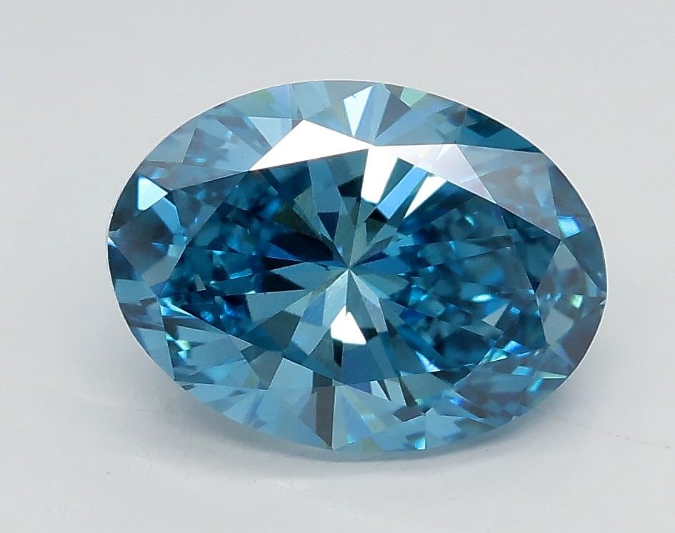 Loose Diamond - OVAL 2.01ct Fancy Vivid Blue VS1: Loose Diamond - OVAL 2.01ct Fancy Vivid Blue VS1 Source: This is a real non-mined Diamond that has been grown in a lab Shape: OVAL Carats: 2.01 Color: Fancy Vivid Blue Certification: IGI Video: Video
