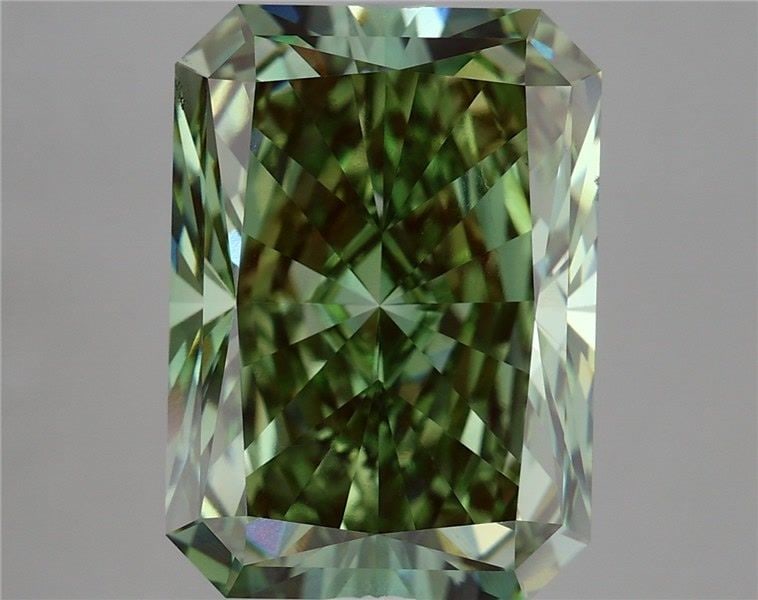 Loose Diamond - RADIANT 11.01ct Fancy Vivid Green VS1: Loose Diamond - RADIANT 11.01ct Fancy Vivid Green VS1 Source: This is a real non-mined Diamond that has been grown in a lab Shape: RADIANT Carats: 11.01 Color: Fancy Vivid Green Certification: IGI Vid