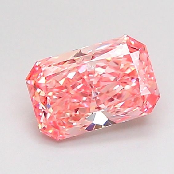 Loose Diamond - RADIANT 0.81ct Fancy Vivid Pink VS1: Loose Diamond - RADIANT 0.81ct Fancy Vivid Pink VS1 Source: This is a real non-mined Diamond that has been grown in a lab Shape: RADIANT Carats: 0.81 Color: Fancy Vivid Pink Certification: IGI Video: