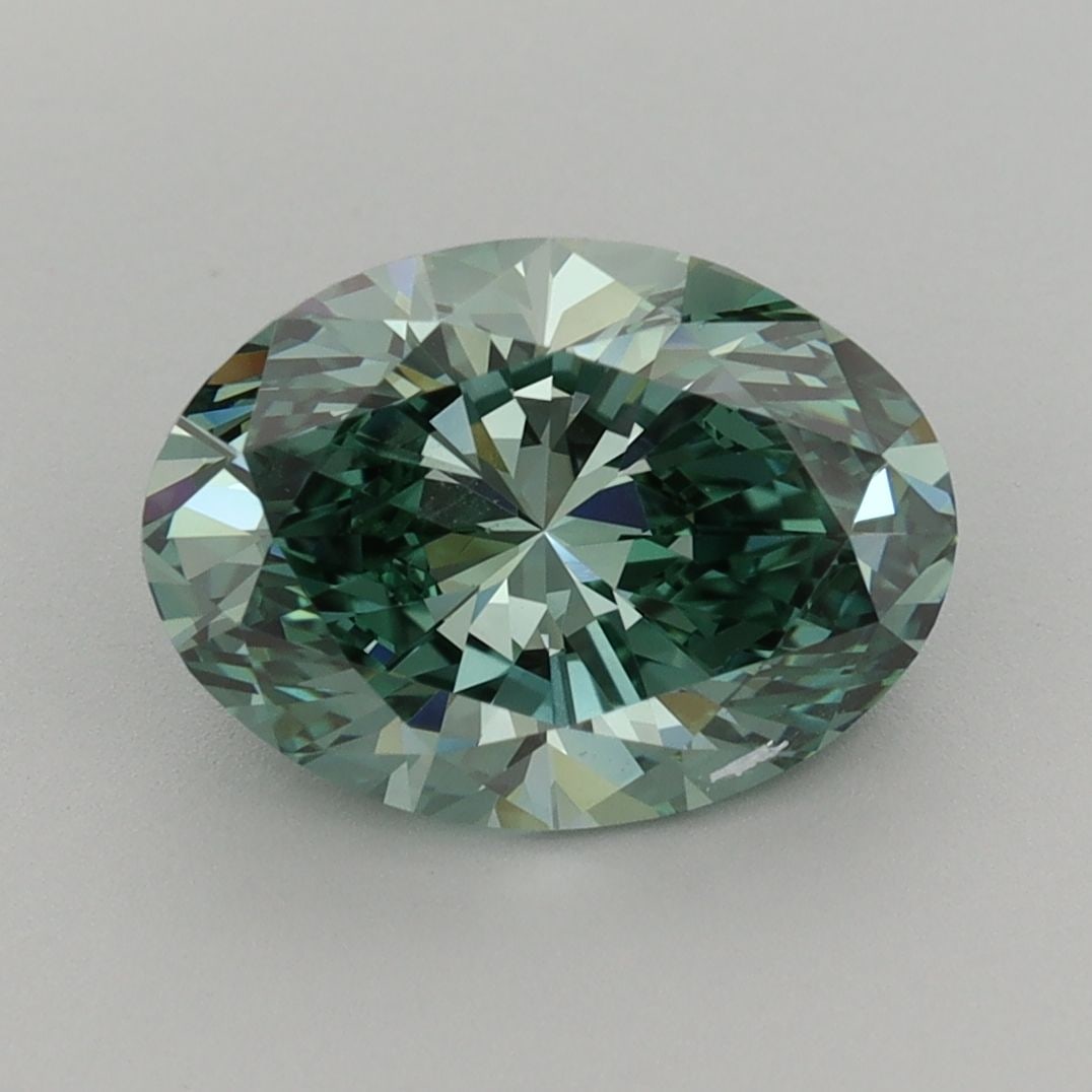 Loose Diamond - OVAL 2.87ct Fancy Vivid Green VS1: Loose Diamond - OVAL 2.87ct Fancy Vivid Green VS1 Source: This is a real non-mined Diamond that has been grown in a lab Shape: OVAL Carats: 2.87 Color: Fancy Vivid Green Certification: IGI The Diamond