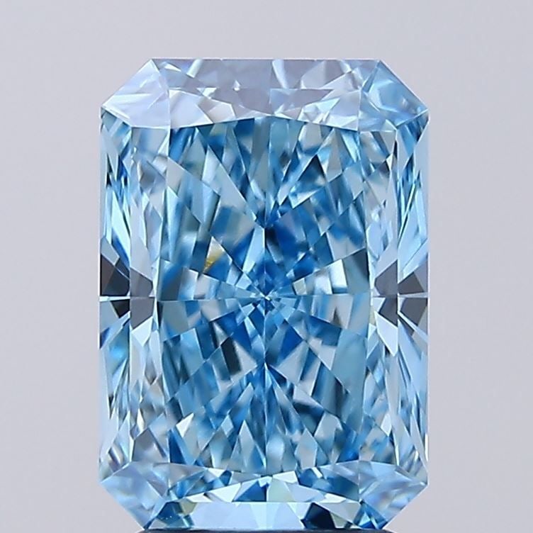 Loose Diamond - RADIANT 3.02ct Fancy Vivid Blue VVS2: Loose Diamond - RADIANT 3.02ct Fancy Vivid Blue VVS2 Source: This is a real non-mined Diamond that has been grown in a lab Shape: RADIANT Carats: 3.02 Color: Fancy Vivid Blue Certification: IGI Video: