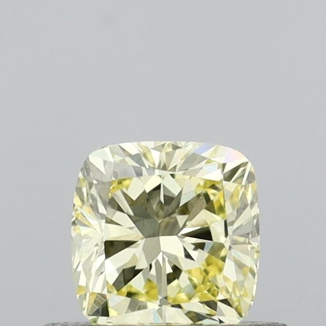 Loose Diamond - CUSHION MODIFIED 0.48ct Fancy Light Yellow VVS2: Loose Diamond - CUSHION MODIFIED 0.48ct Fancy Light Yellow VVS2 Source: This is a real non-mined Diamond that has been grown in a lab Shape: CUSHION MODIFIED Carats: 0.48 Color: Fancy Light Yellow Cer