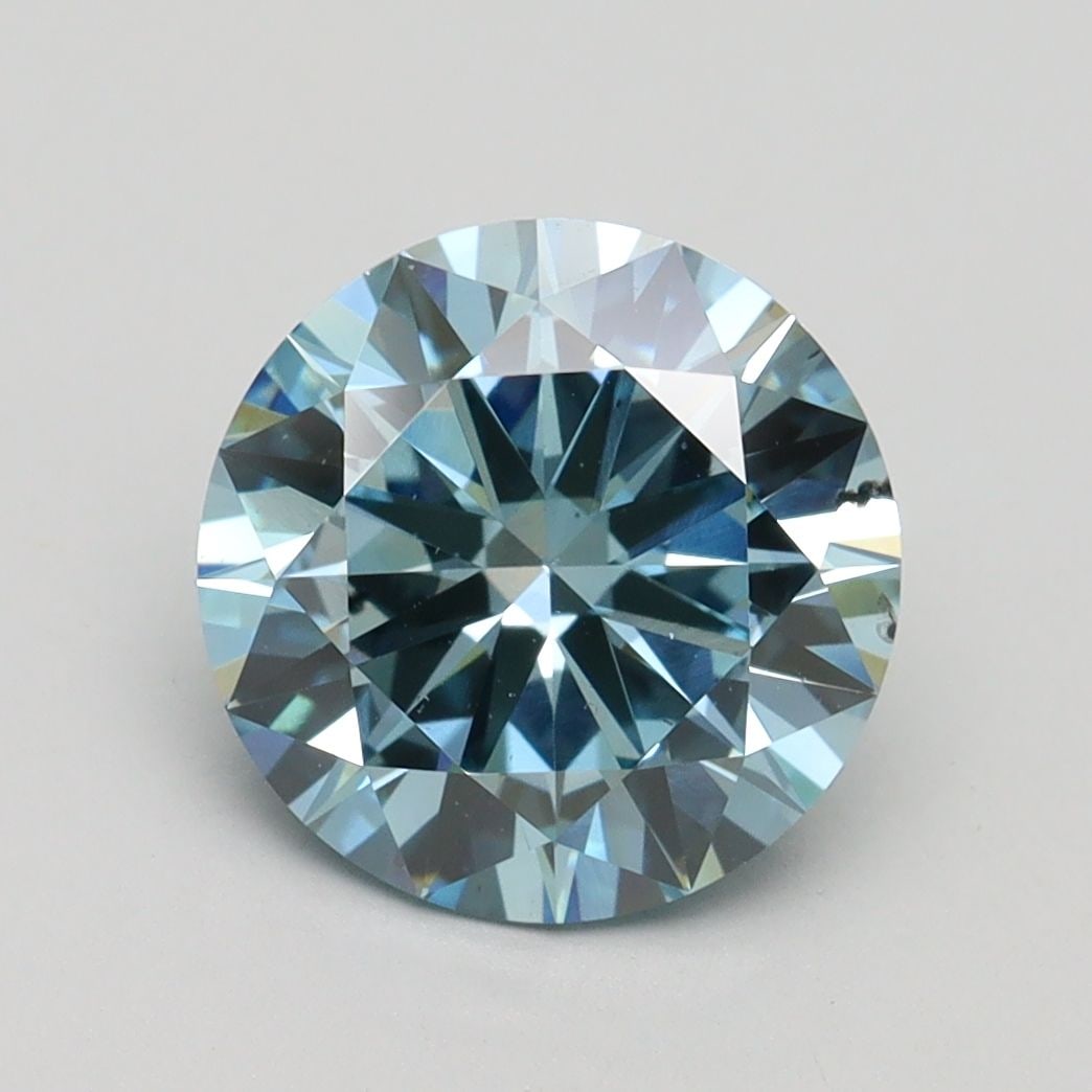 Loose Diamond - ROUND 2.58ct Fancy Intense Greenish Blue SI1 (1 of 1)