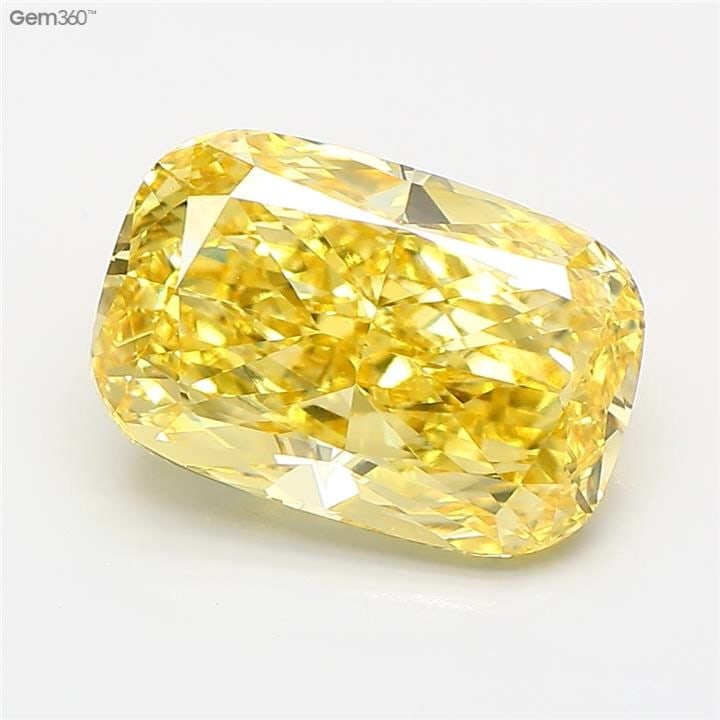 Loose Diamond - CUSHION MODIFIED 4.1ct Fancy Vivid Yellow VVS2: Loose Diamond - CUSHION MODIFIED 4.1ct Fancy Vivid Yellow VVS2 Source: This is a real non-mined Diamond that has been grown in a lab Shape: CUSHION MODIFIED Carats: 4.1 Color: Fancy Vivid Yellow Certi