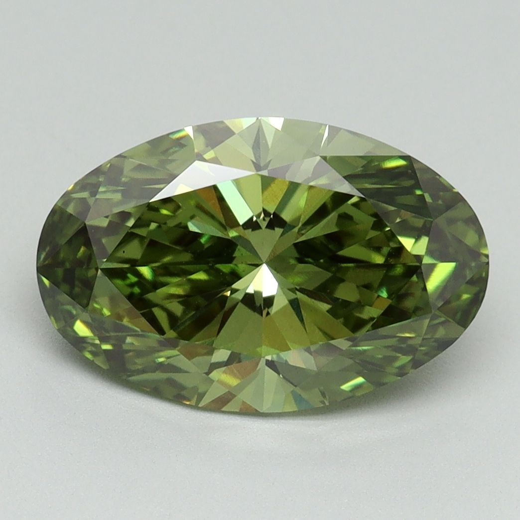 Loose Diamond - OVAL 3.05ct Fancy Vivid Green VS1 (1 of 1)