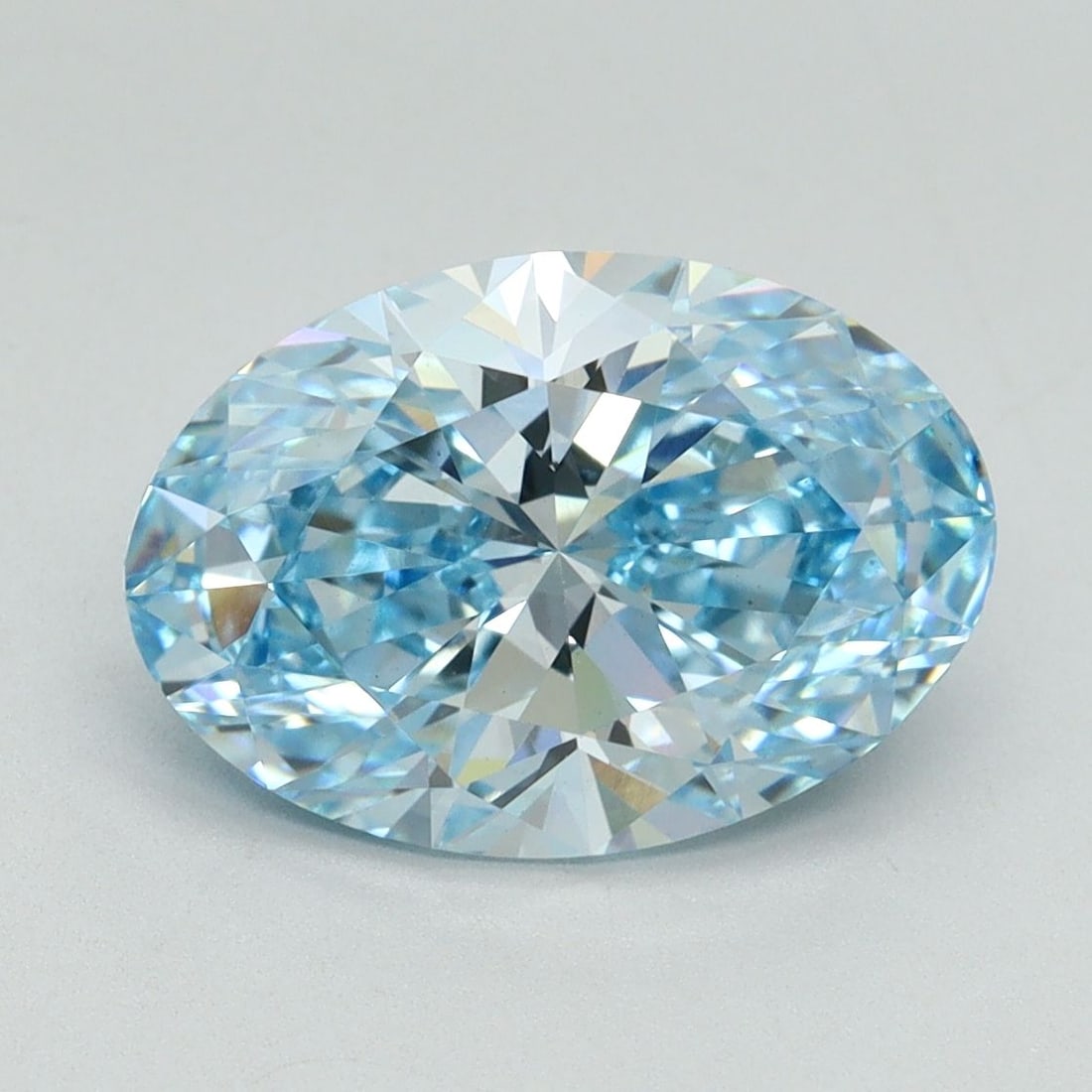 Loose Diamond - OVAL 3.21ct Fancy Vivid Blue VS1: Loose Diamond - OVAL 3.21ct Fancy Vivid Blue VS1 Source: This is a real non-mined Diamond that has been grown in a lab Shape: OVAL Carats: 3.21 Color: Fancy Vivid Blue Certification: IGI Video: