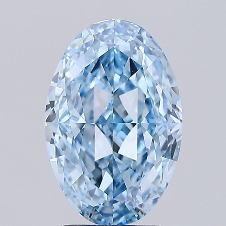 Loose Diamond - OVAL 4.03ct Fancy Vivid Blue VS1: Loose Diamond - OVAL 4.03ct Fancy Vivid Blue VS1 Source: This is a real non-mined Diamond that has been grown in a lab Shape: OVAL Carats: 4.03 Color: Fancy Vivid Blue Certification: IGI Video: