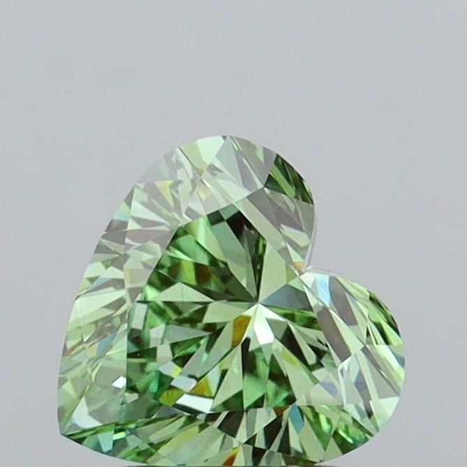 Loose Diamond - HEART 1.53ct Fancy Vivid Green VS1: Loose Diamond - HEART 1.53ct Fancy Vivid Green VS1 Source: This is a real non-mined Diamond that has been grown in a lab Shape: HEART Carats: 1.53 Color: Fancy Vivid Green Certification: IGI Video: