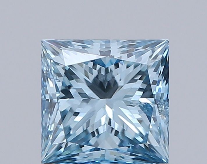 Loose Diamond - PRINCESS 1.53ct Fancy Vivid Blue SI1 (1 of 1)