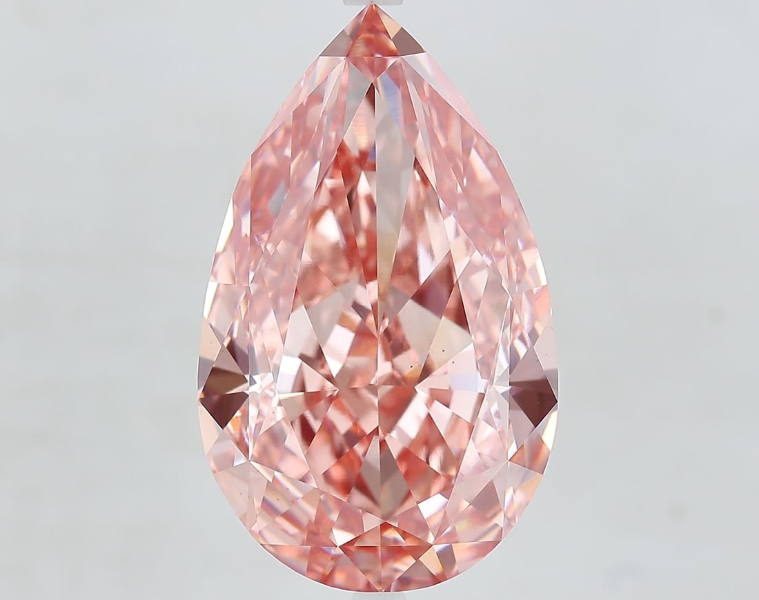 Loose Diamond - PEAR 16.57ct Fancy Vivid Pink VS2: Loose Diamond - PEAR 16.57ct Fancy Vivid Pink VS2 Source: This is a real non-mined Diamond that has been grown in a lab Shape: PEAR Carats: 16.57 Color: Fancy Vivid Pink Certification: IGI Video: