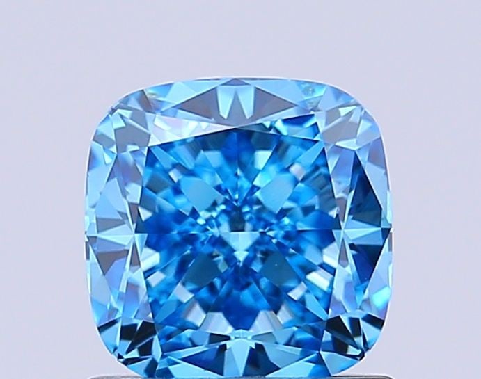 Loose Diamond - CUSHION MODIFIED 1.05ct Fancy Vivid Blue VS1: Loose Diamond - CUSHION MODIFIED 1.05ct Fancy Vivid Blue VS1 Source: This is a real non-mined Diamond that has been grown in a lab Shape: CUSHION MODIFIED Carats: 1.05 Color: Fancy Vivid Blue Certific