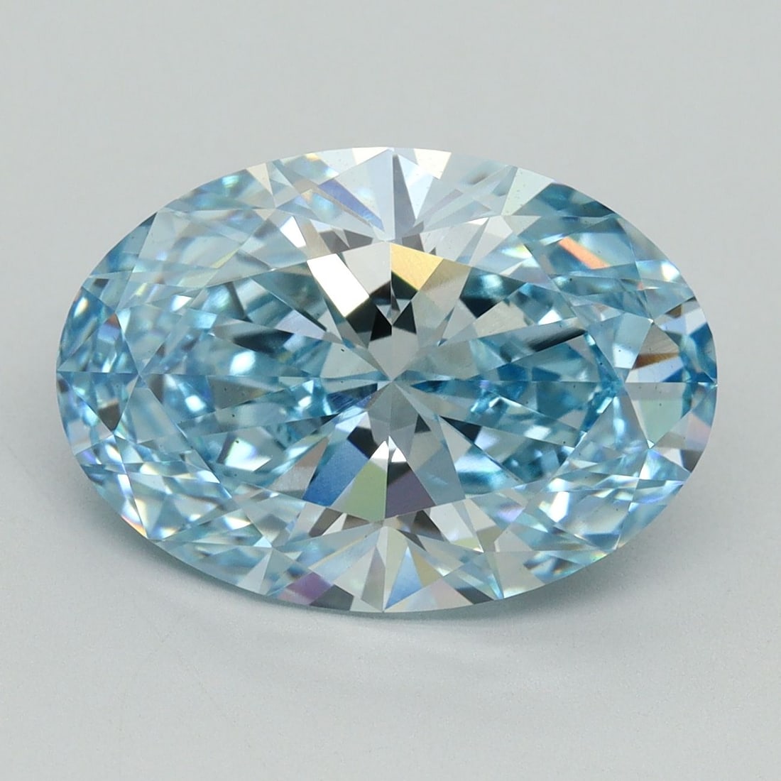 Loose Diamond - OVAL 6.02ct Fancy Vivid Blue VS2: Loose Diamond - OVAL 6.02ct Fancy Vivid Blue VS2 Source: This is a real non-mined Diamond that has been grown in a lab Shape: OVAL Carats: 6.02 Color: Fancy Vivid Blue Certification: IGI Video: