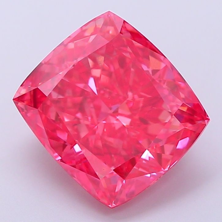 Loose Diamond - CUSHION MODIFIED 4.6ct Fancy Vivid Pink SI1: Loose Diamond - CUSHION MODIFIED 4.6ct Fancy Vivid Pink SI1 Source: This is a real non-mined Diamond that has been grown in a lab Shape: CUSHION MODIFIED Carats: 4.6 Color: Fancy Vivid Pink Certificat