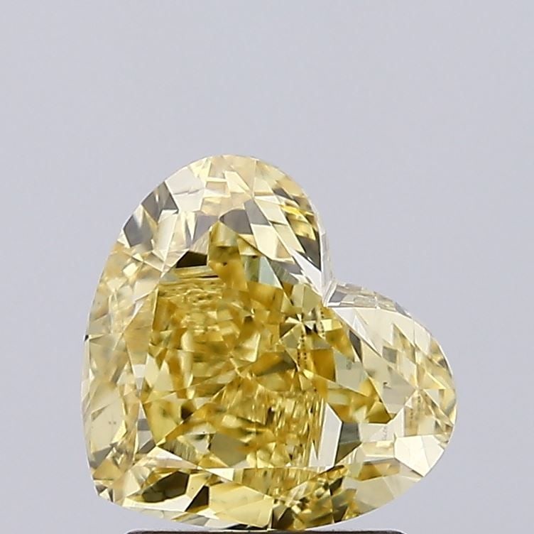 Loose Diamond - HEART 2.01ct Fancy Intense Yellow VS1: Loose Diamond - HEART 2.01ct Fancy Intense Yellow VS1 Source: This is a real non-mined Diamond that has been grown in a lab Shape: HEART Carats: 2.01 Color: Fancy Intense Yellow Certification: IGI Vid