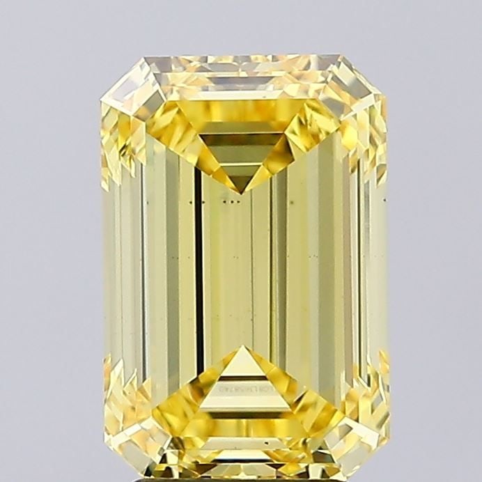 Loose Diamond - EMERALD 4.08ct Fancy Intense Yellow VS1: Loose Diamond - EMERALD 4.08ct Fancy Intense Yellow VS1 Source: This is a real non-mined Diamond that has been grown in a lab Shape: EMERALD Carats: 4.08 Color: Fancy Intense Yellow Certification: IGI