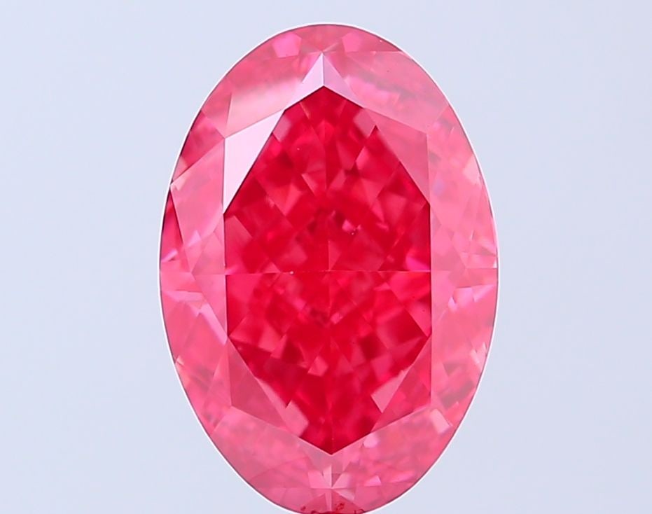 Loose Diamond - OVAL 5.04ct Fancy Vivid Pink VS1: Loose Diamond - OVAL 5.04ct Fancy Vivid Pink VS1 Source: This is a real non-mined Diamond that has been grown in a lab Shape: OVAL Carats: 5.04 Color: Fancy Vivid Pink Certification: IGI Video: