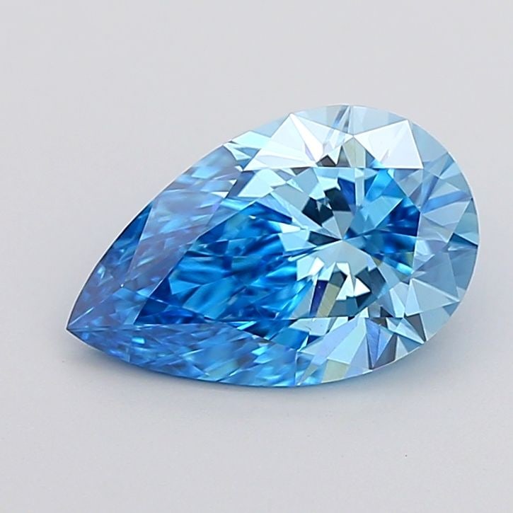 Loose Diamond - PEAR 2.53ct Fancy Vivid Blue VS1: Loose Diamond - PEAR 2.53ct Fancy Vivid Blue VS1 Source: This is a real non-mined Diamond that has been grown in a lab Shape: PEAR Carats: 2.53 Color: Fancy Vivid Blue Certification: IGI Video: Video