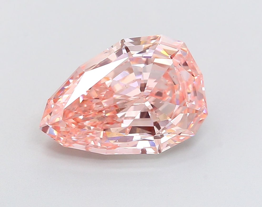 Loose Diamond - PEAR 5.02ct Fancy Vivid Pink VS2: Loose Diamond - PEAR 5.02ct Fancy Vivid Pink VS2 Source: This is a real non-mined Diamond that has been grown in a lab Shape: PEAR Carats: 5.02 Color: Fancy Vivid Pink Certification: IGI Video: Video