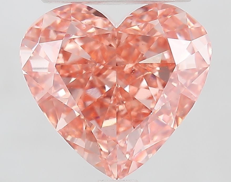 Loose Diamond - HEART 3.51ct Fancy Vivid Orangey Pink VS1: Loose Diamond - HEART 3.51ct Fancy Vivid Orangey Pink VS1 Source: This is a real non-mined Diamond that has been grown in a lab Shape: HEART Carats: 3.51 Color: Fancy Vivid Orangey Pink Certification:
