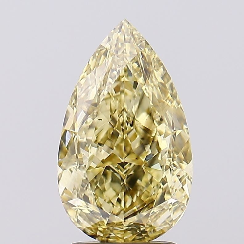 Loose Diamond - PEAR 2.73ct Fancy Intense Gray Yellow VS2: Loose Diamond - PEAR 2.73ct Fancy Intense Gray Yellow VS2 Source: This is a real non-mined Diamond that has been grown in a lab Shape: PEAR Carats: 2.73 Color: Fancy Intense Gray Yellow Certification: