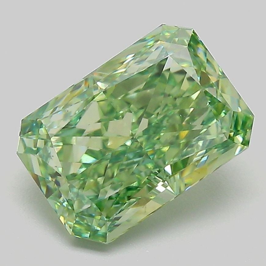 Loose Diamond - RADIANT 3.05ct Fancy Vivid Green VS1: Loose Diamond - RADIANT 3.05ct Fancy Vivid Green VS1 Source: This is a real non-mined Diamond that has been grown in a lab Shape: RADIANT Carats: 3.05 Color: Fancy Vivid Green Certification: IGI The D