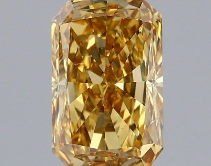 Loose Diamond - RADIANT 0.94ct Fancy Intense Brownish Yellow VS1: Loose Diamond - RADIANT 0.94ct Fancy Intense Brownish Yellow VS1 Source: This is a real non-mined Diamond that has been grown in a lab Shape: RADIANT Carats: 0.94 Color: Fancy Intense Brownish Yellow 