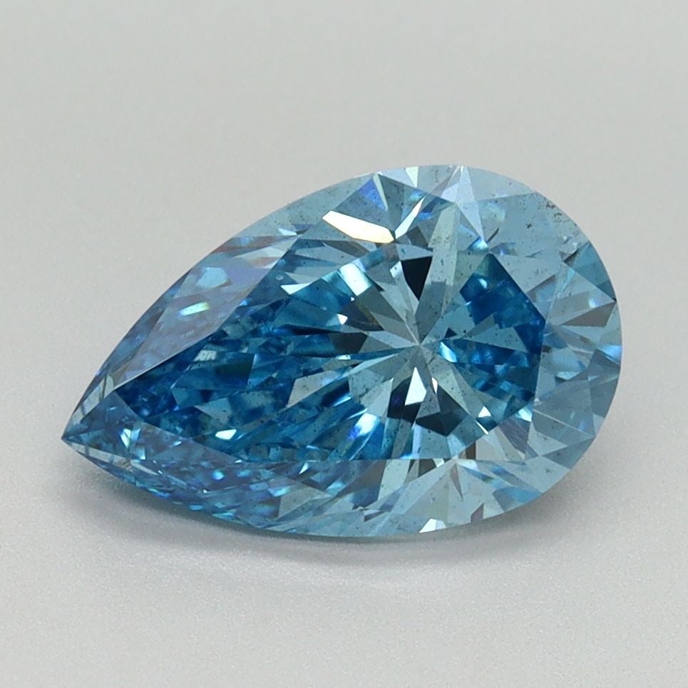 Loose Diamond - PEAR 2.05ct Fancy Vivid Blue SI1: Loose Diamond - PEAR 2.05ct Fancy Vivid Blue SI1 Source: This is a real non-mined Diamond that has been grown in a lab Shape: PEAR Carats: 2.05 Color: Fancy Vivid Blue Certification: IGI Video:
